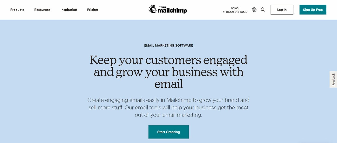 Email marketing software Mailchimp