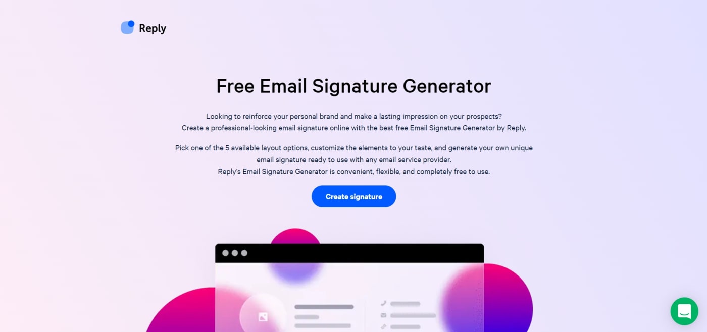 Free Email Signature Generator by Replyio