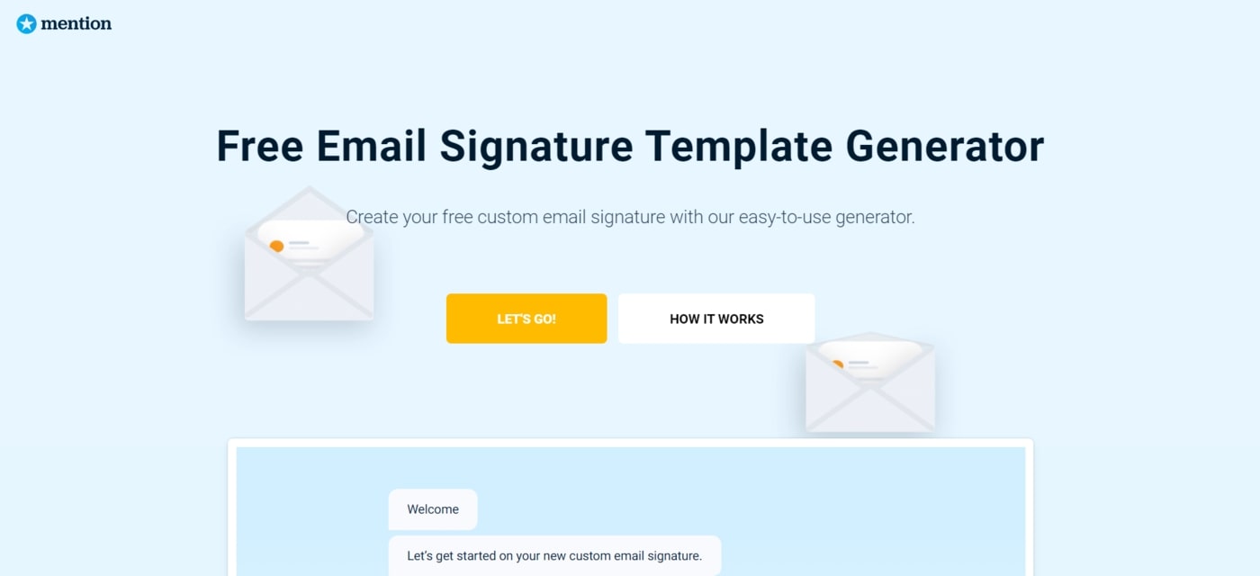 Free Email Signature Template Generator by Mention