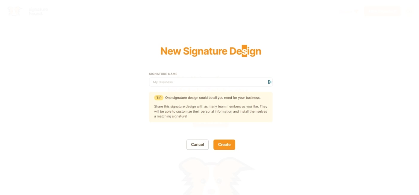 Signature Hound signature name