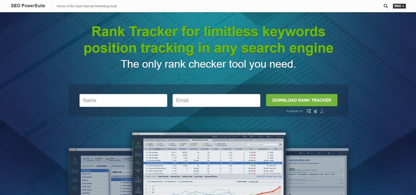 SEO PowerSuite Rank Tracking Software