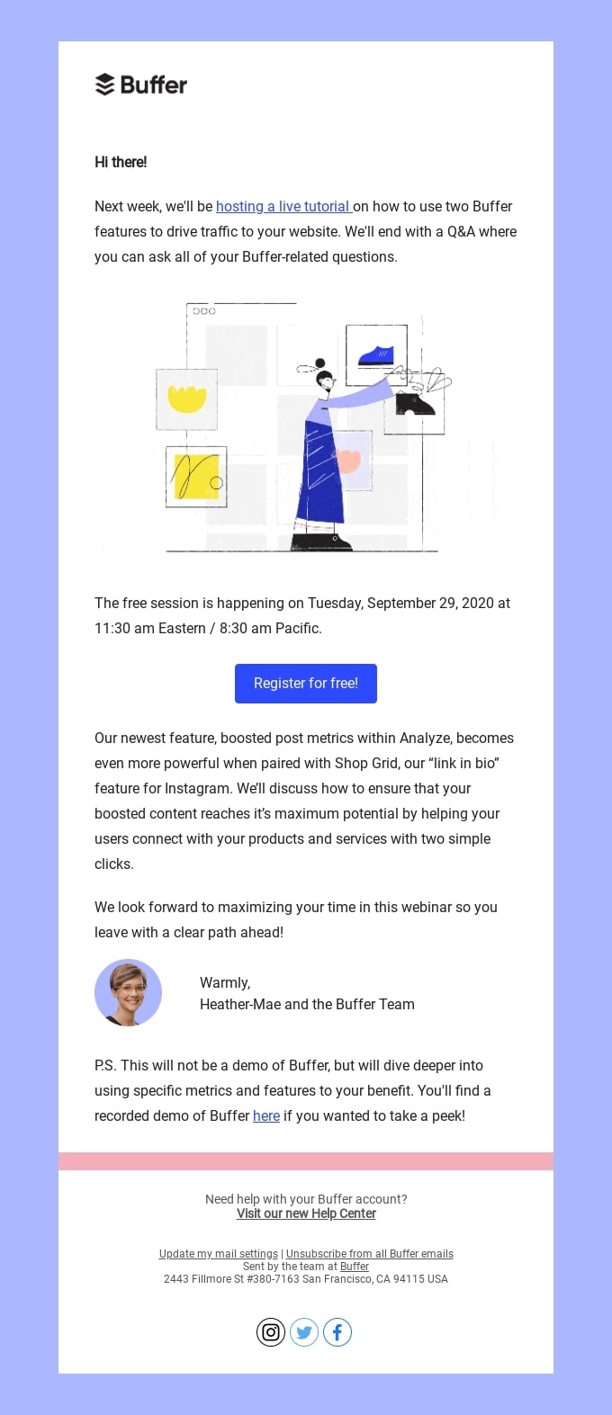 Lead Nurturing Email Example Buffer