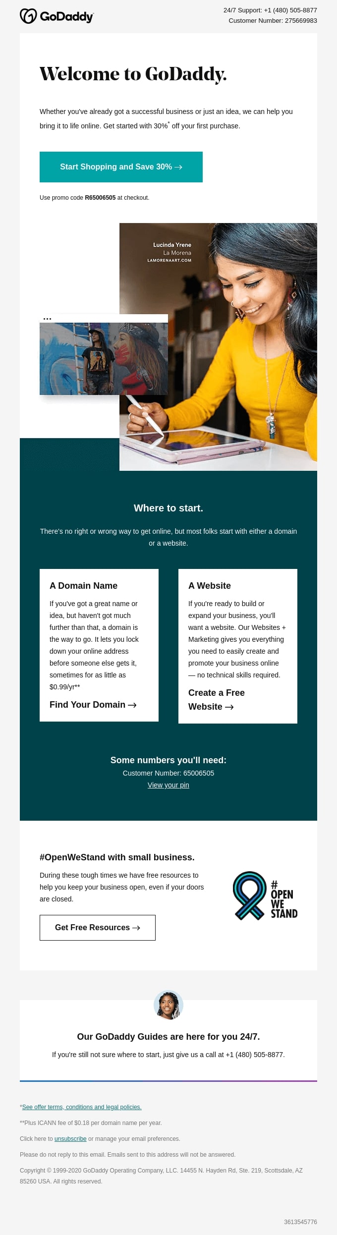 Welcome Email Example Godaddy